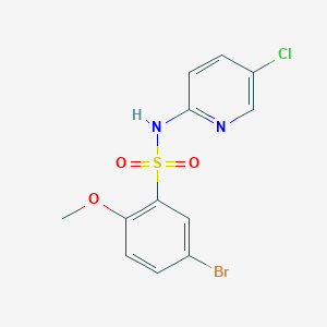 molecular formula C12H10BrClN2O3S B344639 5-Bromo-N-(5-chloro-pyridin-2-yl)-2-methoxy-benzenesulfonamide CAS No. 428457-98-1