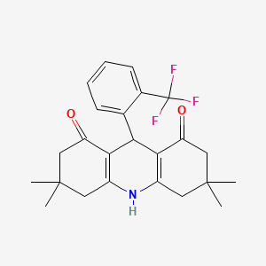 molecular formula C24H26F3NO2 B3446392 3,3,6,6-tetramethyl-9-[2-(trifluoromethyl)phenyl]-3,4,6,7,9,10-hexahydro-1,8(2H,5H)-acridinedione 