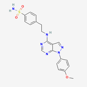 molecular formula C20H20N6O3S B3446416 4-(2-{[1-(4-methoxyphenyl)-1H-pyrazolo[3,4-d]pyrimidin-4-yl]amino}ethyl)benzenesulfonamide 