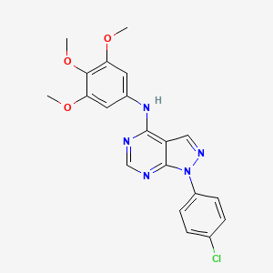 molecular formula C20H18ClN5O3 B3446419 1-(4-chlorophenyl)-N-(3,4,5-trimethoxyphenyl)-1H-pyrazolo[3,4-d]pyrimidin-4-amine 