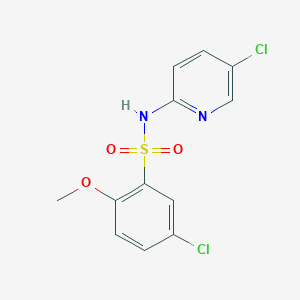 molecular formula C12H10Cl2N2O3S B344642 5-Chloro-N-(5-chloro-pyridin-2-yl)-2-methoxy-benzenesulfonamide CAS No. 425678-78-0