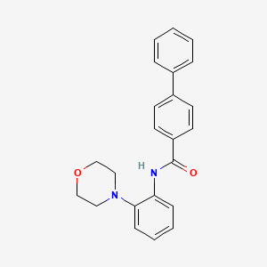 molecular formula C23H22N2O2 B3446423 N-[2-(4-morpholinyl)phenyl]-4-biphenylcarboxamide 