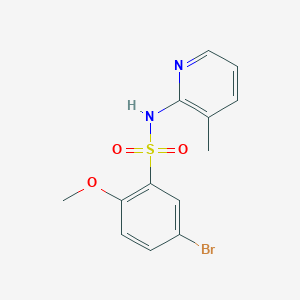 molecular formula C13H13BrN2O3S B344643 5-bromo-2-methoxy-N-(3-methyl-2-pyridinyl)benzenesulfonamide CAS No. 332388-57-5