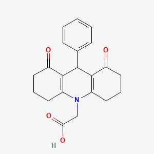 molecular formula C21H21NO4 B3446430 (1,8-dioxo-9-phenyl-2,3,4,5,6,7,8,9-octahydro-10(1H)-acridinyl)acetic acid 