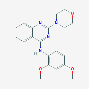 molecular formula C20H22N4O3 B3446438 N-(2,4-dimethoxyphenyl)-2-(4-morpholinyl)-4-quinazolinamine 