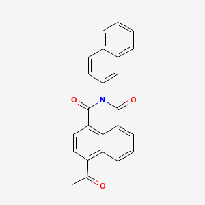 molecular formula C24H15NO3 B3446455 6-acetyl-2-(2-naphthyl)-1H-benzo[de]isoquinoline-1,3(2H)-dione 