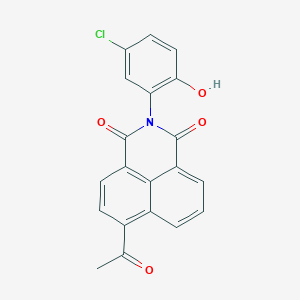 molecular formula C20H12ClNO4 B3446462 6-acetyl-2-(5-chloro-2-hydroxyphenyl)-1H-benzo[de]isoquinoline-1,3(2H)-dione 