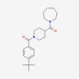 molecular formula C23H34N2O2 B3446472 1-{[1-(4-tert-butylbenzoyl)-4-piperidinyl]carbonyl}azepane 