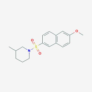 molecular formula C17H21NO3S B344649 1-(6-Methoxy-naphthalene-2-sulfonyl)-3-methyl-piperidine CAS No. 425683-21-2