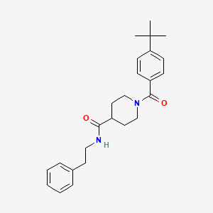 molecular formula C25H32N2O2 B3446492 1-(4-tert-butylbenzoyl)-N-(2-phenylethyl)-4-piperidinecarboxamide 
