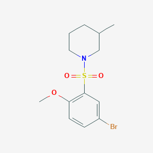 molecular formula C13H18BrNO3S B344650 1-(5-Bromo-2-methoxyphenyl)sulfonyl-3-methylpiperidine CAS No. 409357-88-6