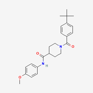 molecular formula C24H30N2O3 B3446521 1-(4-tert-butylbenzoyl)-N-(4-methoxyphenyl)-4-piperidinecarboxamide 