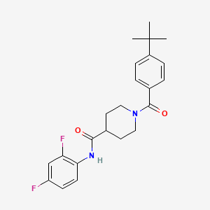 molecular formula C23H26F2N2O2 B3446528 1-(4-tert-butylbenzoyl)-N-(2,4-difluorophenyl)-4-piperidinecarboxamide 