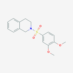 molecular formula C17H19NO4S B344653 2-[(3,4-Dimethoxyphenyl)sulfonyl]-1,2,3,4-tetrahydroisoquinoline CAS No. 185243-76-9