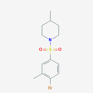 molecular formula C13H18BrNO2S B344654 1-(4-Bromo-3-methylphenyl)sulfonyl-4-methylpiperidine CAS No. 459186-77-7