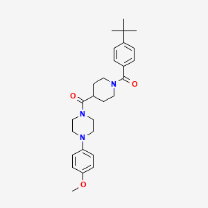 molecular formula C28H37N3O3 B3446572 1-{[1-(4-tert-butylbenzoyl)-4-piperidinyl]carbonyl}-4-(4-methoxyphenyl)piperazine 