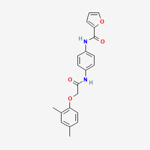 molecular formula C21H20N2O4 B3446573 N-(4-{[2-(2,4-dimethylphenoxy)acetyl]amino}phenyl)-2-furamide 