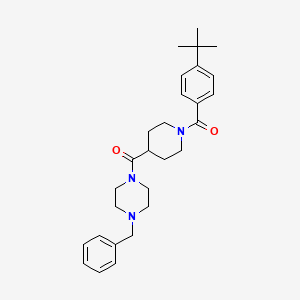 molecular formula C28H37N3O2 B3446585 1-benzyl-4-{[1-(4-tert-butylbenzoyl)-4-piperidinyl]carbonyl}piperazine 