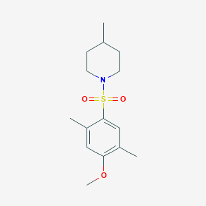 molecular formula C15H23NO3S B344659 1-(4-Methoxy-2,5-dimethylphenyl)sulfonyl-4-methylpiperidine CAS No. 333746-14-8