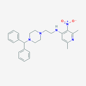 molecular formula C26H31N5O2 B034466 Elbanizine CAS No. 110629-41-9