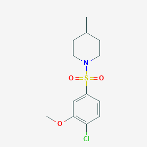 molecular formula C13H18ClNO3S B344660 1-(4-Chloro-3-methoxy-benzenesulfonyl)-4-methyl-piperidine CAS No. 409357-29-5
