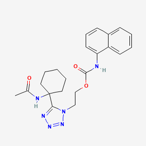 molecular formula C22H26N6O3 B3446641 2-{5-[1-(acetylamino)cyclohexyl]-1H-tetrazol-1-yl}ethyl 1-naphthylcarbamate 