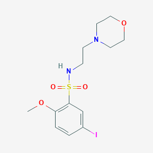 5-iodo-2-methoxy-N-(2-morpholin-4-ylethyl)benzenesulfonamide