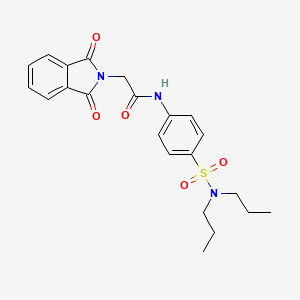 molecular formula C22H25N3O5S B3446660 2-(1,3-dioxo-1,3-dihydro-2H-isoindol-2-yl)-N-{4-[(dipropylamino)sulfonyl]phenyl}acetamide 