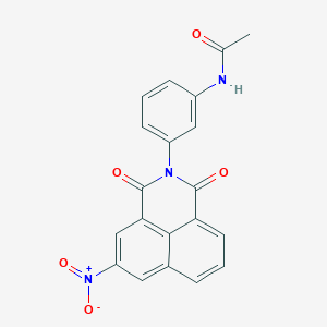 molecular formula C20H13N3O5 B3446674 N-[3-(5-nitro-1,3-dioxo-1H-benzo[de]isoquinolin-2(3H)-yl)phenyl]acetamide 