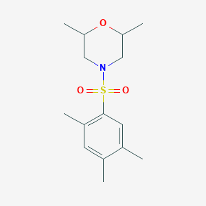 molecular formula C15H23NO3S B344668 2,6-Dimethyl-4-[(2,4,5-trimethylphenyl)sulfonyl]morpholine CAS No. 496015-90-8