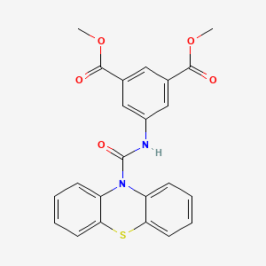 molecular formula C23H18N2O5S B3446689 dimethyl 5-[(10H-phenothiazin-10-ylcarbonyl)amino]isophthalate 