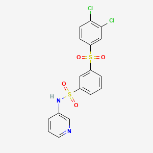 molecular formula C17H12Cl2N2O4S2 B3446719 3-[(3,4-dichlorophenyl)sulfonyl]-N-3-pyridinylbenzenesulfonamide 