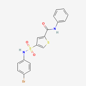 molecular formula C17H13BrN2O3S2 B3446725 4-{[(4-bromophenyl)amino]sulfonyl}-N-phenyl-2-thiophenecarboxamide 