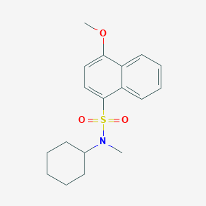 molecular formula C18H23NO3S B344674 N-cyclohexyl-4-methoxy-N-methylnaphthalene-1-sulfonamide CAS No. 865591-39-5