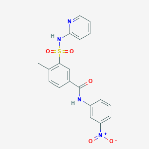 molecular formula C19H16N4O5S B3446741 4-methyl-N-(3-nitrophenyl)-3-[(2-pyridinylamino)sulfonyl]benzamide 