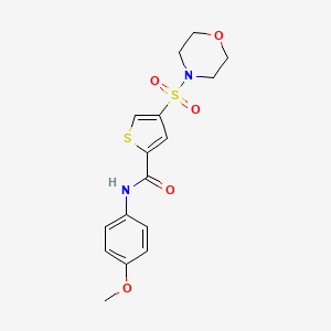 molecular formula C16H18N2O5S2 B3446755 N-(4-methoxyphenyl)-4-(4-morpholinylsulfonyl)-2-thiophenecarboxamide 