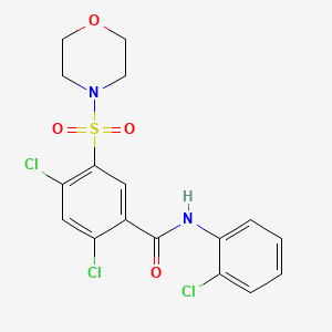 molecular formula C17H15Cl3N2O4S B3446767 2,4-dichloro-N-(2-chlorophenyl)-5-(4-morpholinylsulfonyl)benzamide 