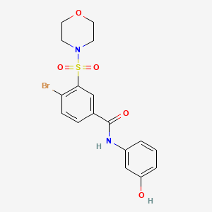 molecular formula C17H17BrN2O5S B3446770 4-bromo-N-(3-hydroxyphenyl)-3-(4-morpholinylsulfonyl)benzamide 