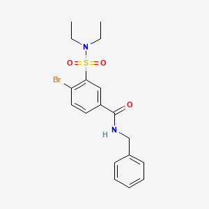 molecular formula C18H21BrN2O3S B3446779 N-benzyl-4-bromo-3-[(diethylamino)sulfonyl]benzamide 