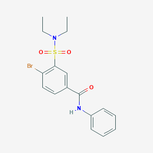 molecular formula C17H19BrN2O3S B3446786 4-bromo-3-[(diethylamino)sulfonyl]-N-phenylbenzamide 