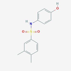 molecular formula C14H15NO3S B344680 N-(4-hydroxyphenyl)-3,4-dimethylbenzenesulfonamide CAS No. 885433-80-7