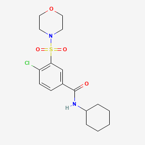 molecular formula C17H23ClN2O4S B3446800 4-chloro-N-cyclohexyl-3-(4-morpholinylsulfonyl)benzamide 