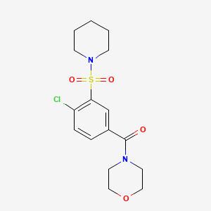 molecular formula C16H21ClN2O4S B3446808 4-[4-chloro-3-(1-piperidinylsulfonyl)benzoyl]morpholine 
