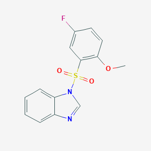 molecular formula C14H11FN2O3S B344681 1-(5-Fluoro-2-methoxyphenyl)sulfonylbenzimidazole CAS No. 691381-41-6