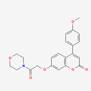 molecular formula C22H21NO6 B3446833 4-(4-methoxyphenyl)-7-[2-(4-morpholinyl)-2-oxoethoxy]-2H-chromen-2-one 