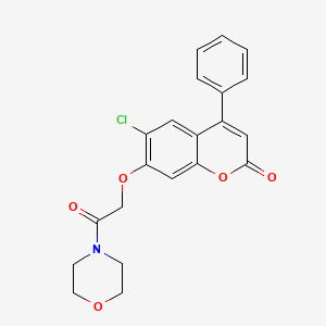 molecular formula C21H18ClNO5 B3446838 6-chloro-7-[2-(4-morpholinyl)-2-oxoethoxy]-4-phenyl-2H-chromen-2-one 