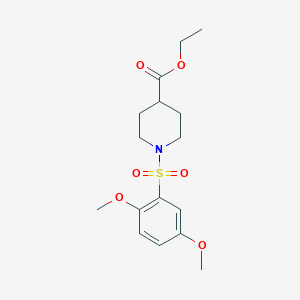 molecular formula C16H23NO6S B344685 1-(2,5-Dimethoxy-benzenesulfonyl)-piperidine-4-carboxylic acid ethyl ester CAS No. 693796-93-9