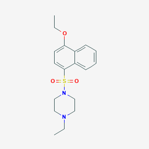 molecular formula C18H24N2O3S B344686 1-[(4-Ethoxynaphthalen-1-yl)sulfonyl]-4-ethylpiperazine CAS No. 701289-78-3