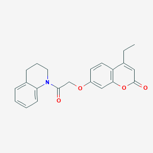 molecular formula C22H21NO4 B3446868 7-[2-(3,4-dihydro-1(2H)-quinolinyl)-2-oxoethoxy]-4-ethyl-2H-chromen-2-one 
