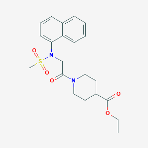 molecular formula C21H26N2O5S B3446871 ethyl 1-[N-(methylsulfonyl)-N-1-naphthylglycyl]-4-piperidinecarboxylate 